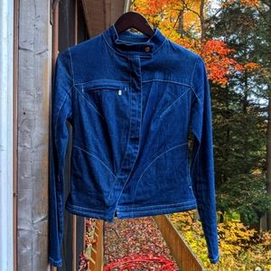 SNUG vintage jean jacket with asymmetrical zip